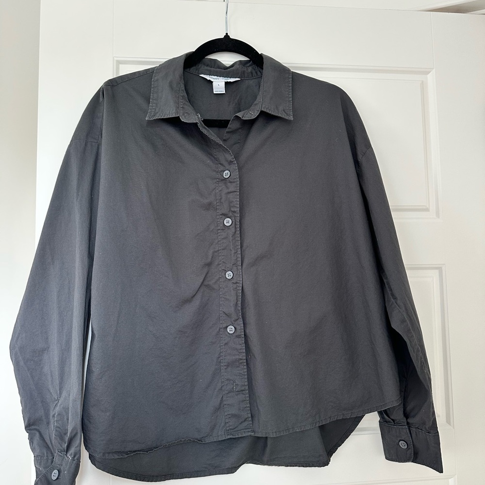 Old Navy Women's Black “The Boyfriend” Button Down Shirt